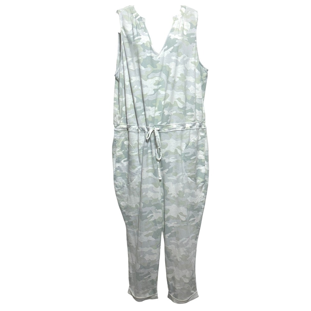 Skinnygirl Jeans Women's 2X Camouflage Print Sleeveless Jumpsuit Romper Camo XXL